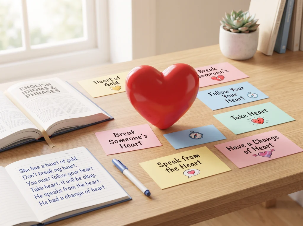 50 Common Idioms About the Heart With Meanings and Examples