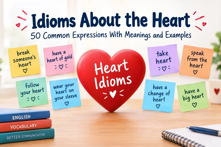 Idioms About the Heart: 50 Common Expressions With Meanings and Examples