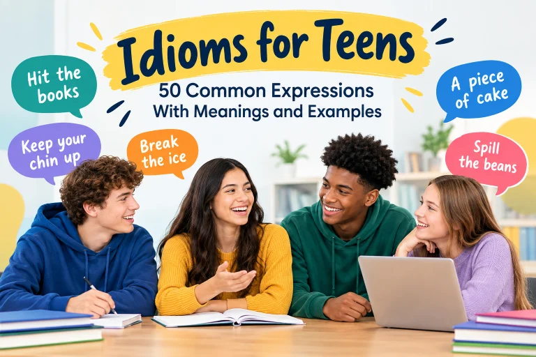 Idioms for Teens: 50 Common Expressions With Meanings and Examples