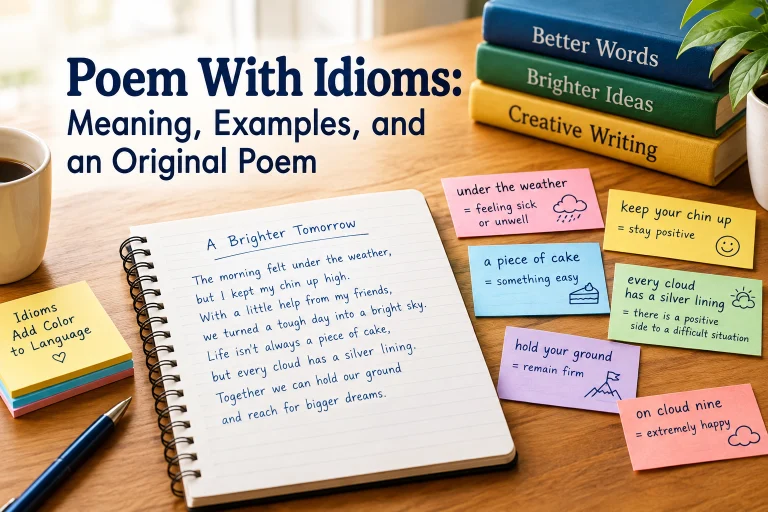 Poem With Idioms Meaning, Examples, and an Original Poem